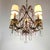 Gold Antique Chandelier with Red Crystals For Sale - Image 8 of 15