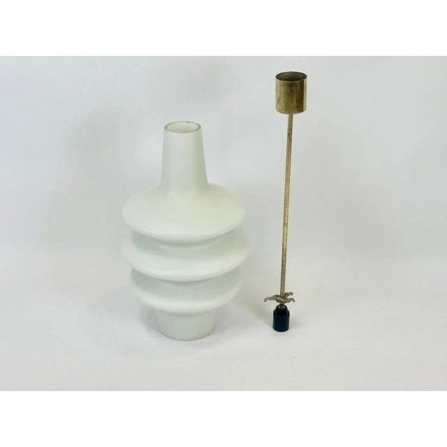 Josef Hurka Czech Milk Glass Pendant Lamp attributed to Josef Hurka for Napako, 1960s For Sale - Image 4 of 8