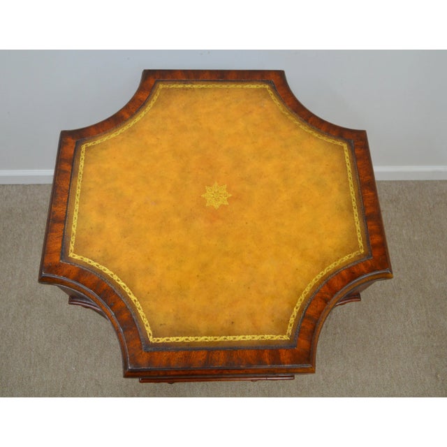 Late 20th Century Maitland Smith Mahogany Leather Book Table For Sale - Image 5 of 10