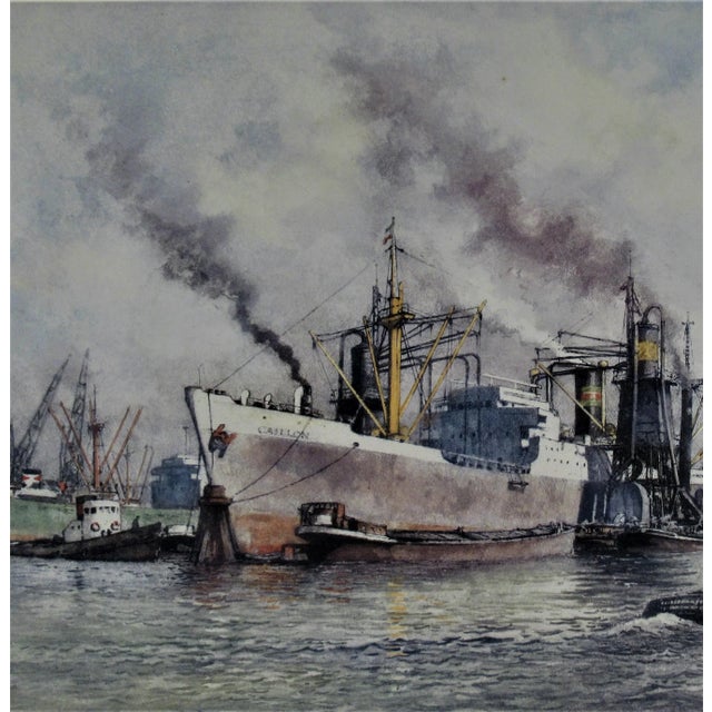 Realism Hendrikus Elias Roodenburg, Rotterdam, Maashaven, 1958 For Sale - Image 3 of 8