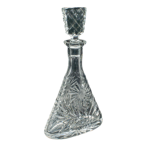Vintage Sherry Decanter, English, Cut Crystal Glass, Spirit Vessel, Wine, C.1970