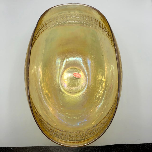 Yalos Casa Murano Italy Mid Century Modern Art Glass Gold Luster