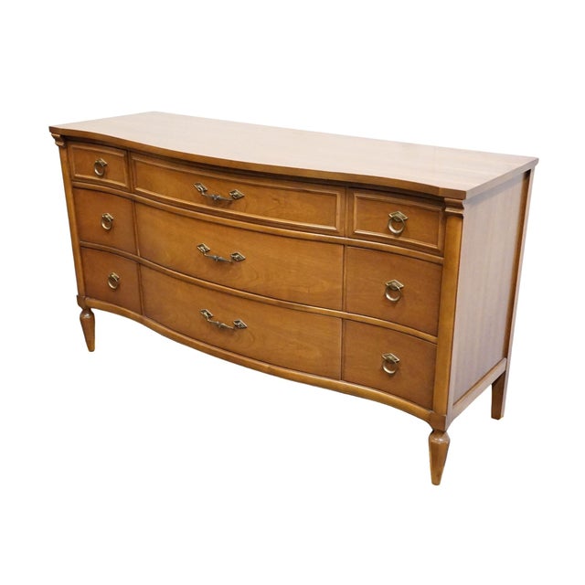 BASSETT FURNITURE Centura Collection Solid Cherry Traditional Neoclassical 58" Triple Dresser 9-4132 32.25" High 58" Wide...
