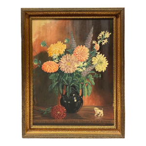 Oil on Canvas Painting Still Life Bouquet Painting