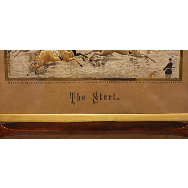 Late 19th Century Late 19th Century English Pair of Stevengraph Horse Race Pictures For Sale - Image 5 of 8