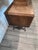 Metal Antique Davis Treadle Sewing Machine in Wooden Cabinet With Ornate Cast Iron Base, Late 19th Century For Sale - Image 7 of 14