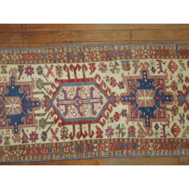 Skinny mid 20th century Heriz Runner