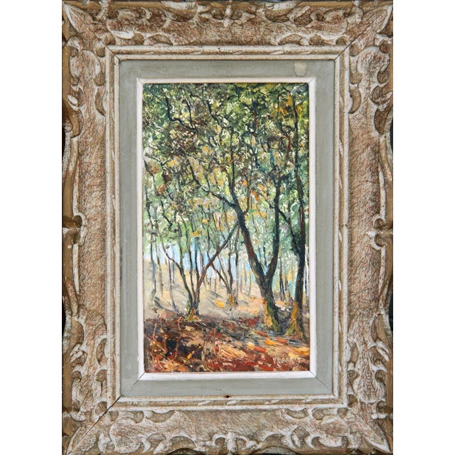 Forest, Unknown Artist Oil on Canvas, Signed 'moberg' L.r. For Sale