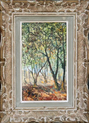 Forest, Unknown Artist Oil on Canvas, Signed 'moberg' L.r.