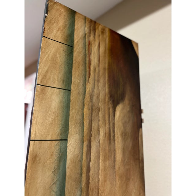 Late 20th Century "Passage to Walled Garden" Three Panel Screen For Sale - Image 11 of 12