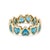 Discover the serene beauty of the eternity band. This elegant piece features a continuous, shimmering loop of heart-shaped...