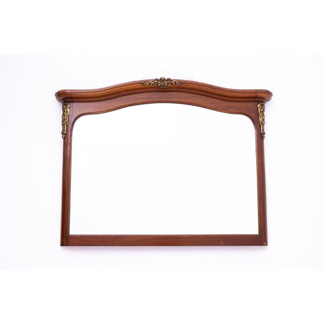 Antique Mirror in Walnut, France, 1890 For Sale - Image 6 of 6