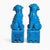 Vintage Pair of Turquoise Glaze Chinese Foo Dogs For Sale In Raleigh - Image 6 of 10