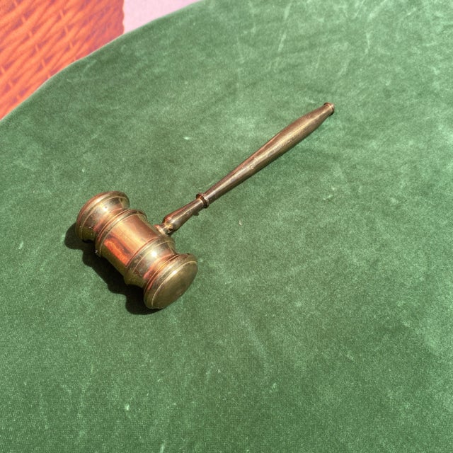 Brass Vintage Gavel For Sale - Image 8 of 8
