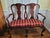Chippendale Style Wood Two Person Settee in excellent condition. Original upholstery in perfect condition.