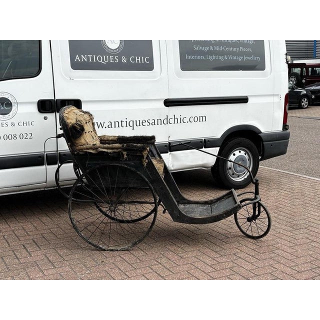Antique Bath Chair, Invalid Carriage, Completely Original. Made by J A Carter, New Cavendish St, London W. An antique Bath...