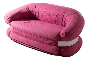 Italian Sofa in Pink Bouclé from Adriano Piazzesi, 1970s