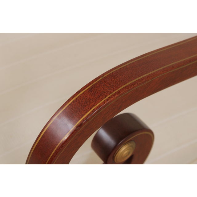 Kindel Mahogany Grand Rapids Sleigh Back Arm Chair For Sale - Image 12 of 17