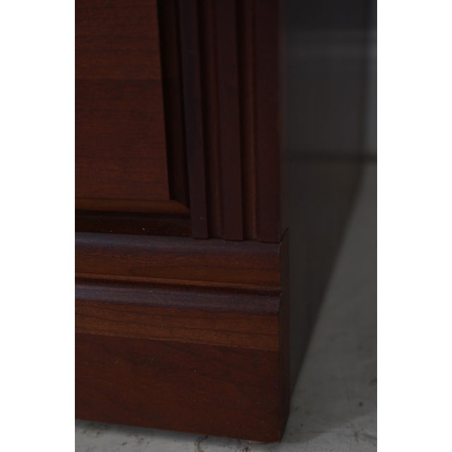 Broyhill Cherry Open Bookcase Wall Unit Cabinet For Sale - Image 10 of 16