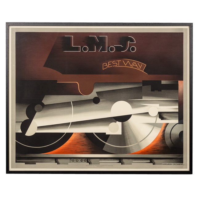 French LMS Best Way Poster by Henri Mouron Adagp, Paris, 1928 For Sale