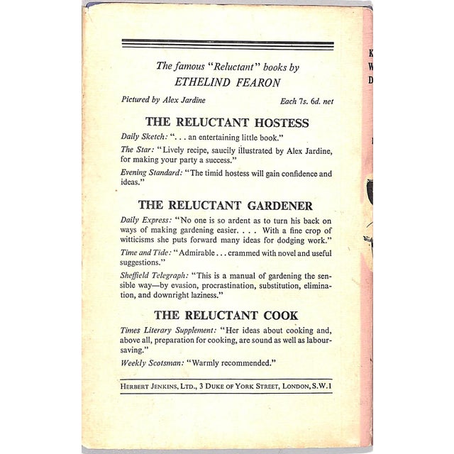 FEARON, Ethelind (1898-1974) [112] pp. London: Herbert Jenkins 1958 7 1/2" x 5 1/8" Jacket design by Alex Jardine