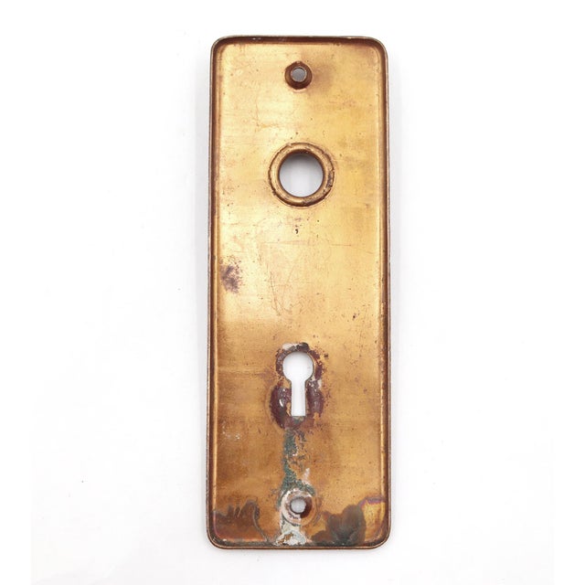 Vintage Classic Style Brass Passage Door Knob Set For Sale - Image 9 of 12