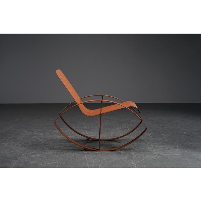 Vintage Metal Rocking Chair For Sale - Image 4 of 18
