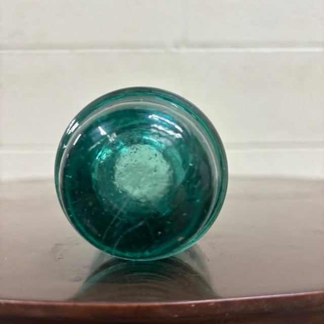 Antique Hemingray Teal Glass Insulator For Sale - Image 4 of 6