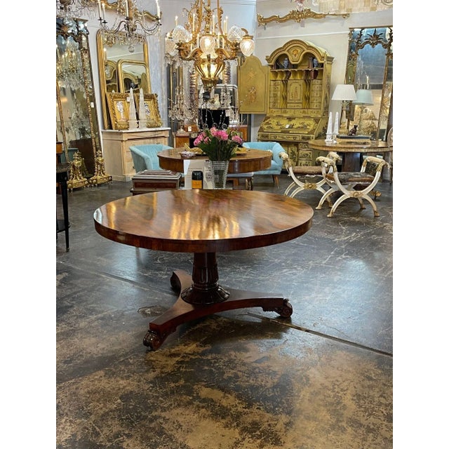19th Century English Regency Rosewood Center Table For Sale - Image 9 of 10