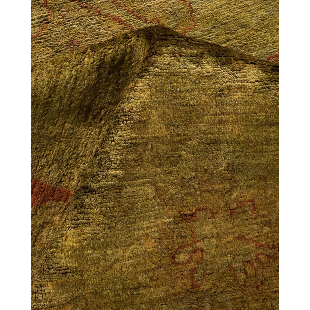 Textile Vibrance Hand Knotted Area Rug, Green - 6' 1" x 8' 2" For Sale - Image 7 of 9