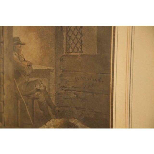 The Turnpike Gate' After George Morland Framed Mezzotint Printed in Color and Hand-Colored For Sale - Image 9 of 13