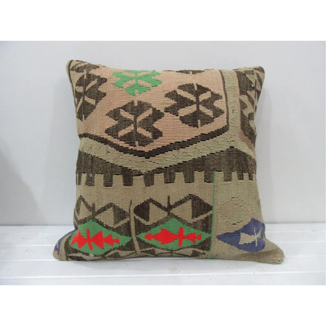 Turkish Kilim Pillow Cover For Sale - Image 4 of 4