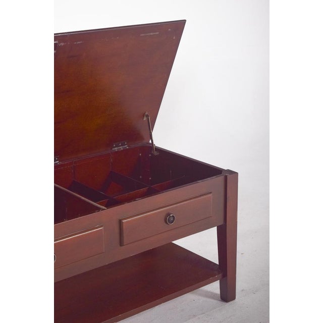 Rectangular Coffee Table with Hinged Top, 1950s For Sale - Image 9 of 15