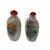2 X Chinese Glass Snuff Bottle Oriental Scenery Mask Graphic For Sale - Image 4 of 5