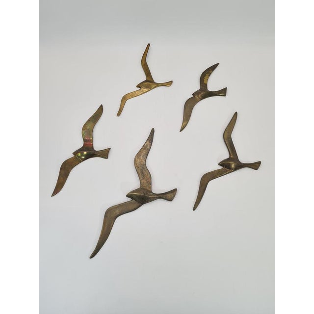 Vintage Norwegian Wall Decorations in Brass, 1960s, Set of 5 For Sale - Image 4 of 9