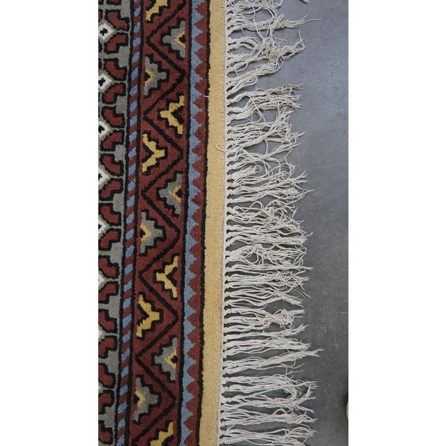 Vintage Wool Rug Mainly Purple and Yellow Shades For Sale - Image 6 of 9