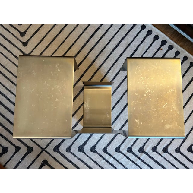 Gray Glass Topped Coffee Table by Jean-Pierre Mesmin for Bioject For Sale - Image 8 of 12