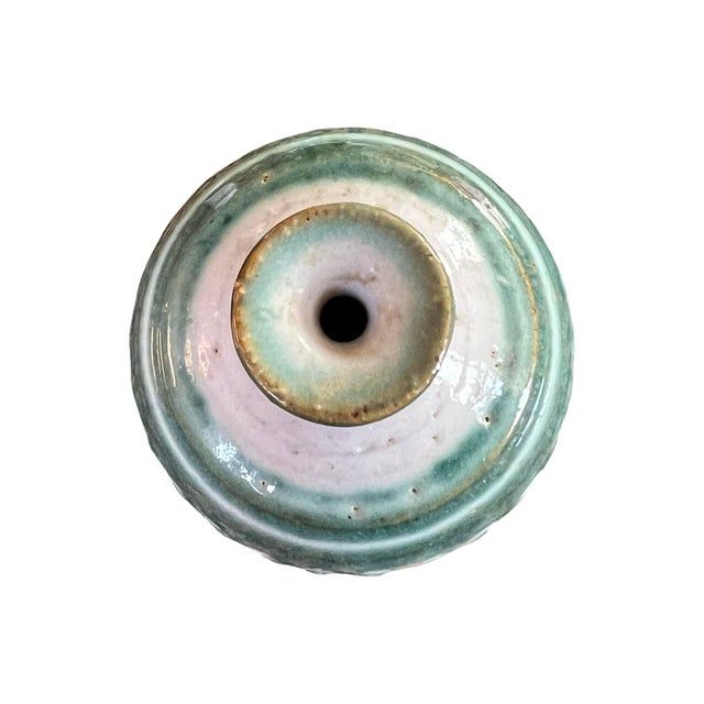 1960s Vintage Mid Century Modern Studio Art Pottery Ceramic Vase 1960s For Sale - Image 5 of 8