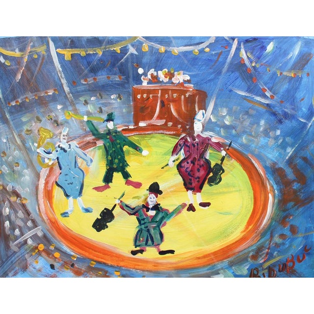Roland Dubuc, The Circus, 1970s, Gouache on Paper, Framed For Sale - Image 18 of 18