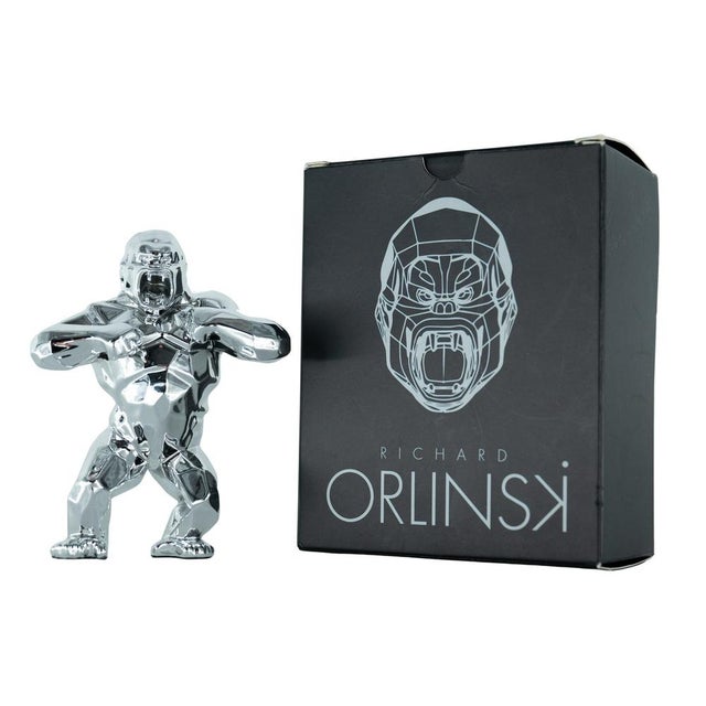 Richard ORLINSKI (1966) Kong Christmas (Silver Edition) Original resin sculpture Metallic silver color Dimensions: 19 x 13...