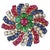 Emerald 18k Yellow Gold Diamonds, Sapphire & Emeralds Earrings & Brooch/Pin Jewelry Set For Sale - Image 8 of 8