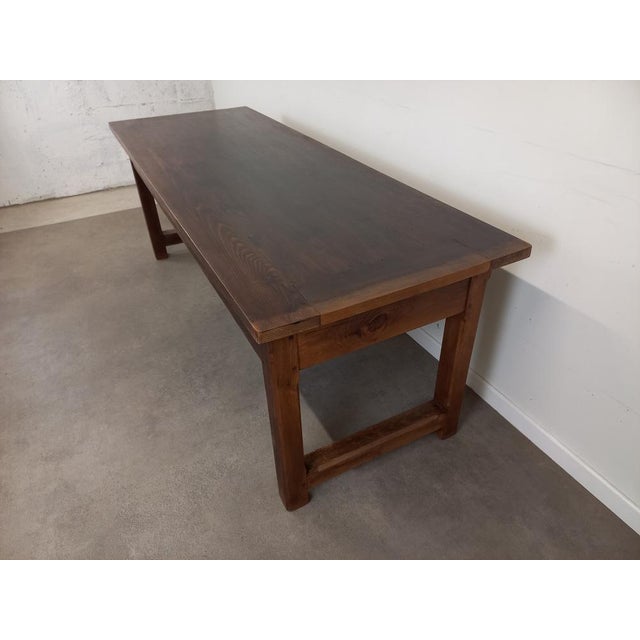 Large Vintage Farm Table, 1960s For Sale - Image 18 of 18