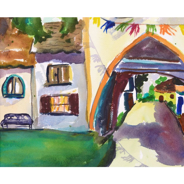 Archway Decorated for the Festival - Landscape by Karen Druker For Sale In Monterey, CA - Image 6 of 10