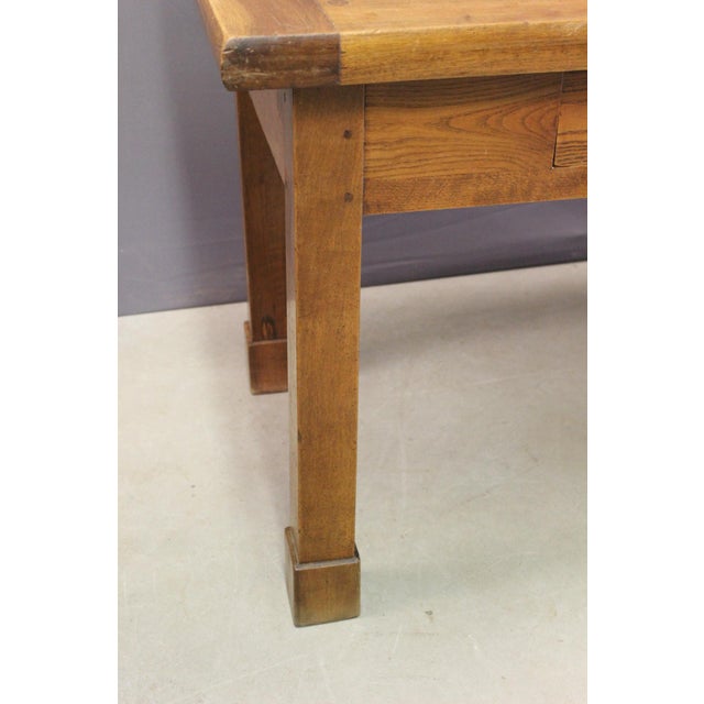 Brown Antique Farmhouse Table in Walnut, 1800s For Sale - Image 8 of 14