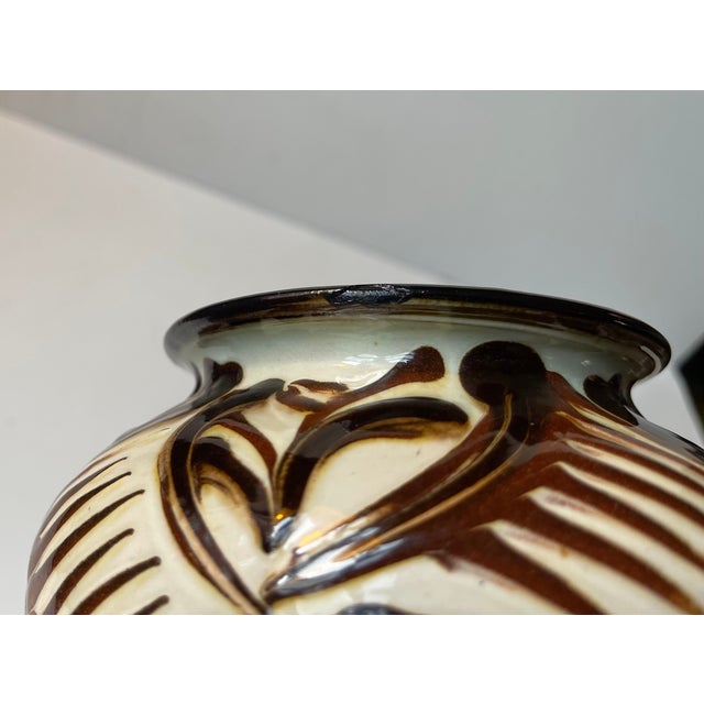 Art Deco Glazed Pottery Vase by Herman August Kähler, 1920s For Sale - Image 12 of 13