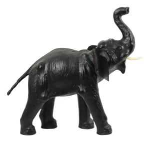 Large Vintage Leather Elephant in the style of Omersa, 1970s