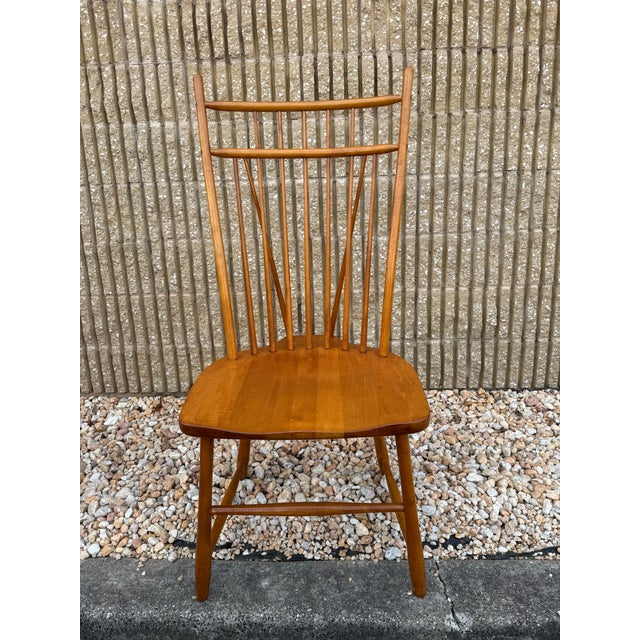 Set of Six Vintage Spindle Back Faux Bamboo Windsor Dining