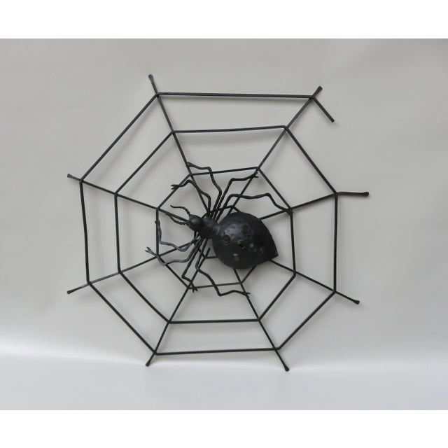 1950s Black Iron Wall Decoration Spider, 1950s For Sale - Image 5 of 18