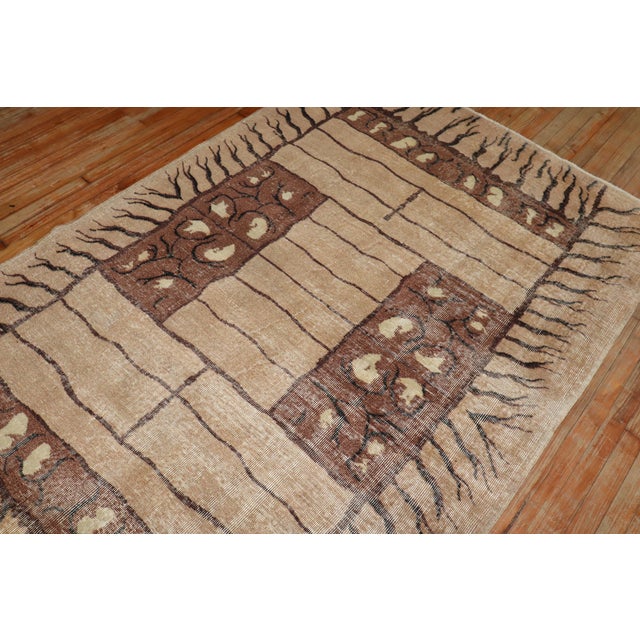One of a kind hand knotted Turkish Zeki Muren rug Measures: 5'1'' x 7'10" Zeki Muren was a famous Turkish musician back in...