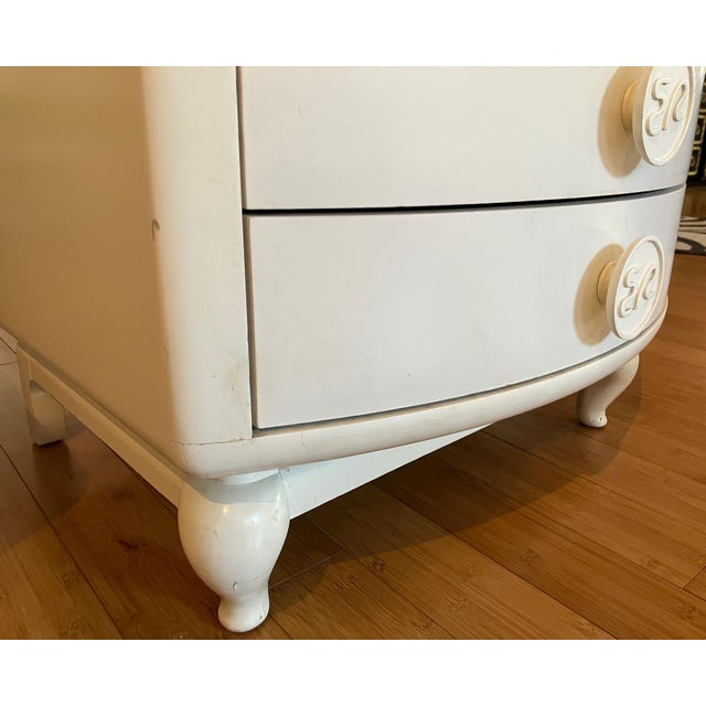1940s 1950s Two (2) Mid-Century Miami Beach Hotel Nightstands From the Famous Eden Roc Hotel For Sale - Image 5 of 12